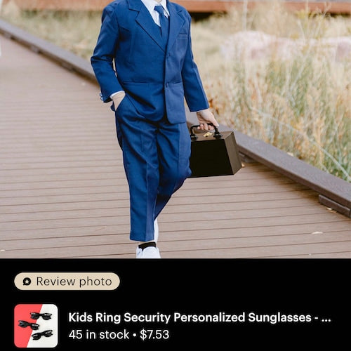 Kids Ring Security Personalized Sunglasses – Custom Wedding Party Glasses