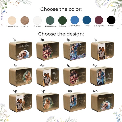 Personalized Wedding Card Box with Slot