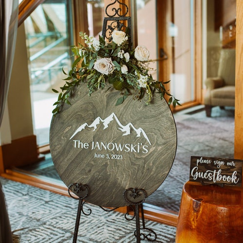 Mountain Silhouette Wedding Guest Book Alternative