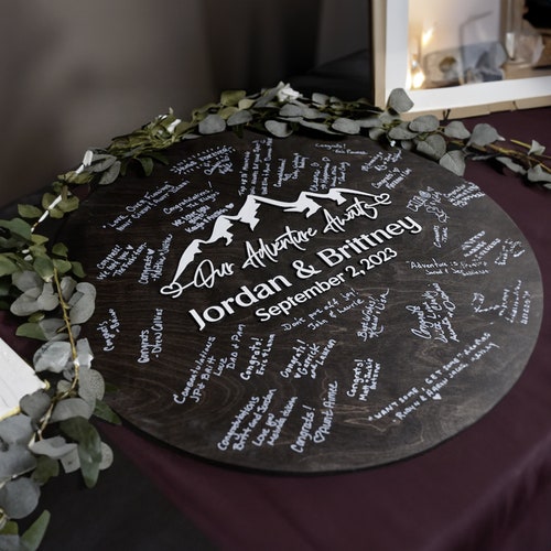 Mountain Silhouette Wedding Guest Book Alternative