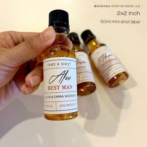 Custom Whiskey Label for Groomsmen Gift Box