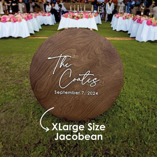 Personalized Wooden Wedding Guestbook & Welcome Sign – Custom Family Name Wood Sign