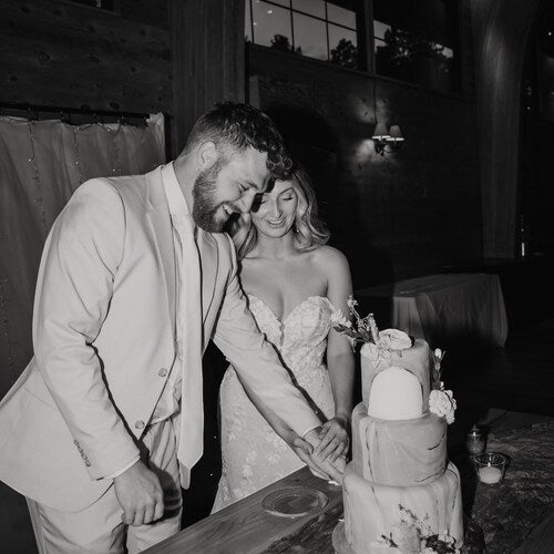 Personalized Engraved Wedding Cake Knife & Server Set