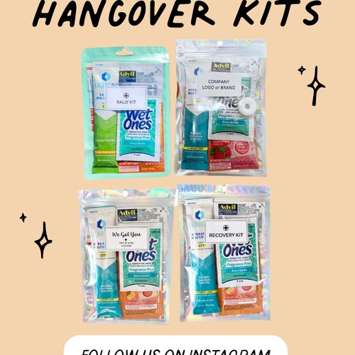 Hangover Kit | Self-Care & Recovery Kit for Bachelorette Parties, Weddings, and Corporate Events