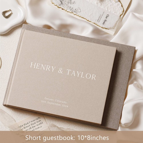 Custom Wedding Guest Book – Personalized Keepsake for Photos and Messages
