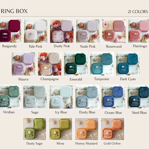 Custom Velvet Wedding Ring Box | Personalized Monogrammed Ring Bearer Box
