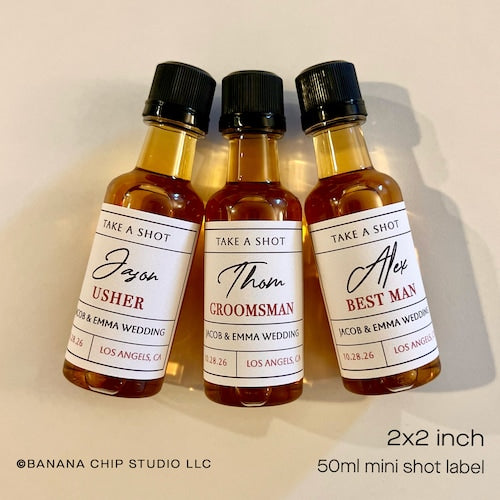 Custom Whiskey Label for Groomsmen Gift Box