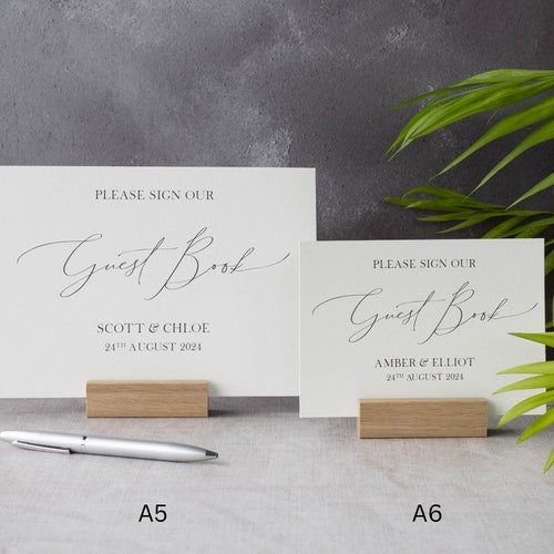 Personalized Wedding Guest Book – Elegant Design with Multiple Color Options