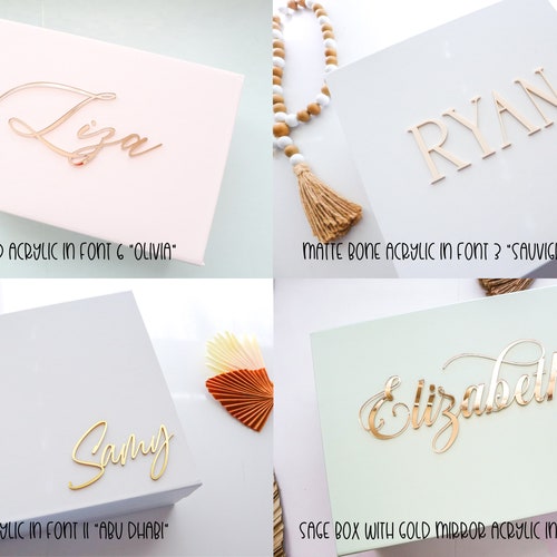 Personalized Luxury Magnetic Gift Box with 3D Acrylic Name