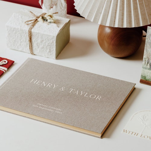 Custom Wedding Guest Book – Personalized Keepsake for Photos and Messages
