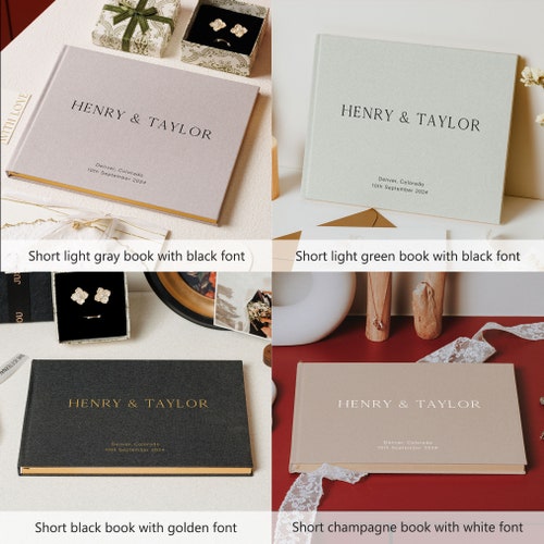Custom Wedding Guest Book – Personalized Keepsake for Photos and Messages