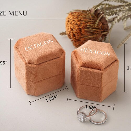 Custom Velvet Wedding Ring Box | Personalized Monogrammed Ring Bearer Box