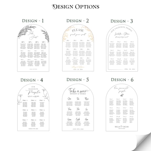 Minimalist Black Acrylic Wedding Seating Chart