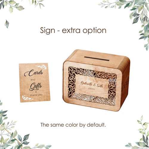 Personalized Wooden Wedding Card Box