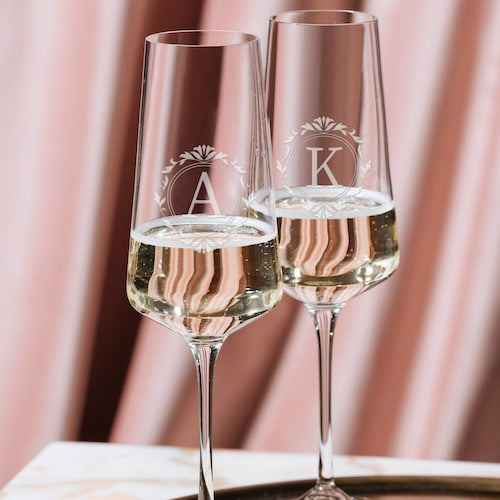 Engraved Personalized Champagne Glass – 10oz