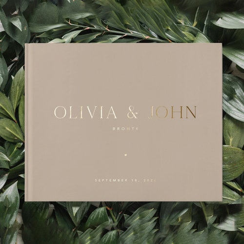 Personalized Wedding Guest Book – Luxury Foil Design