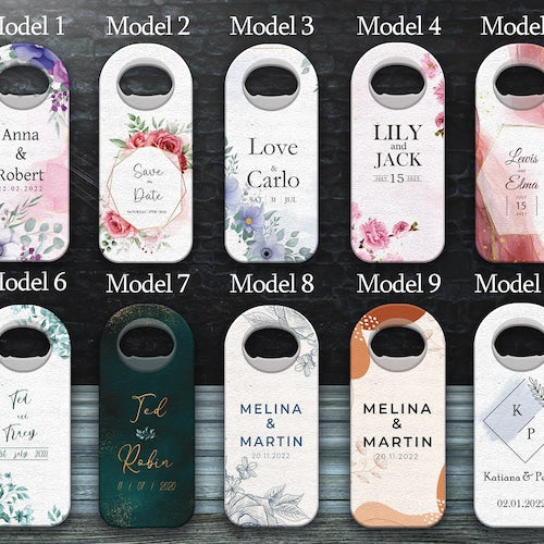 Personalized Magnet Bottle Opener Wedding Favor
