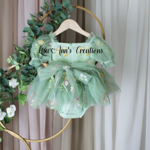 Ivory Floral Embroidered Flower Girl Dress