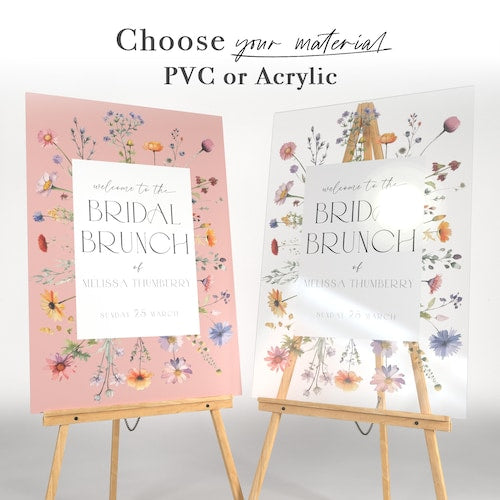 Wildflowers Bridal Shower Sign