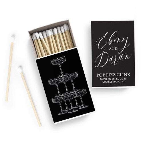 Personalized Matchboxes (Set of 50) – Wedding and Party Favors