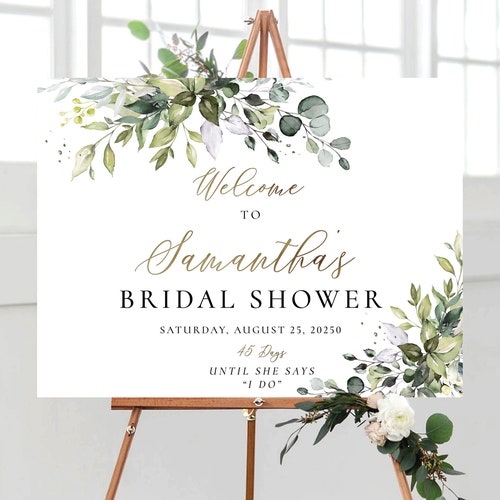 Custom Bridal Shower Welcome Sign