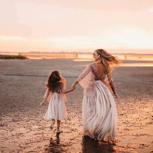 Little Chloe Boho Dress for Girls - Tulle & Sequins Vintage Dress