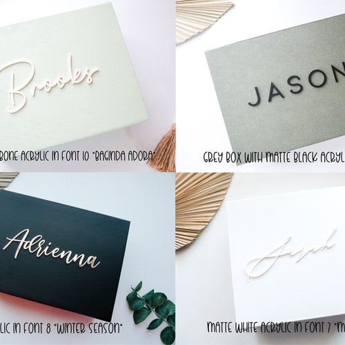 Personalized Luxury Magnetic Gift Box with 3D Acrylic Name