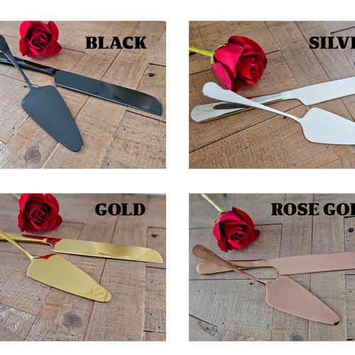 Personalized Wedding Cake Knife & Server Set – Custom Laser