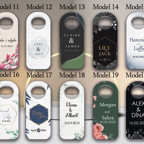 Personalized Magnet Bottle Opener Wedding Favor