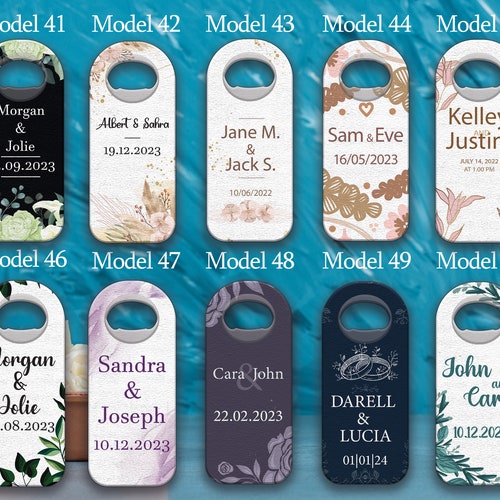 Personalized Magnet Bottle Opener Wedding Favor