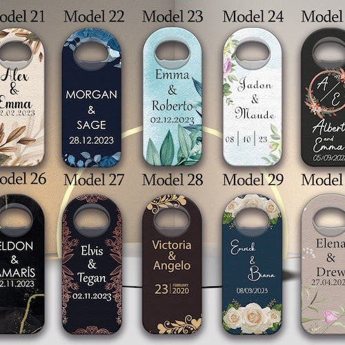 Personalized Magnet Bottle Opener Wedding Favor