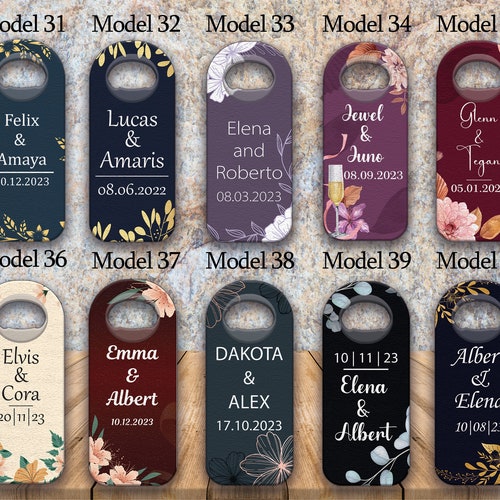 Personalized Magnet Bottle Opener Wedding Favor