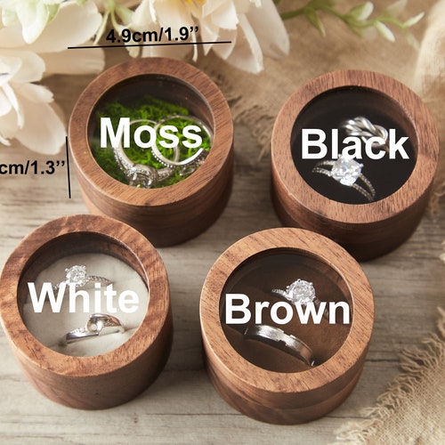 Personalized Wooden Ring Box – Custom Double Ring Box for Weddings & Engagements