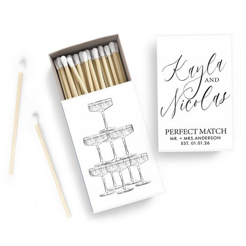 Personalized Matchboxes (Set of 50) – Wedding and Party Favors