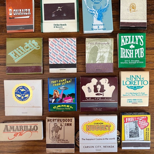 Vintage Matchbook Collection – Set of 16