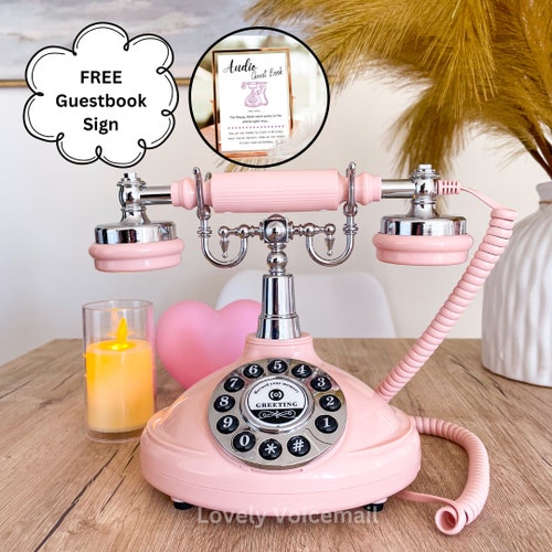 Retro Audio Guest Book Phone – Vintage Voicemail Keepsake