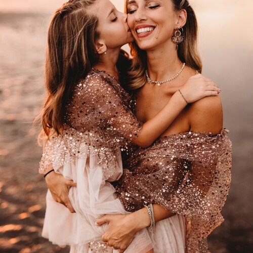 Little Chloe Boho Dress for Girls - Tulle & Sequins Vintage Dress