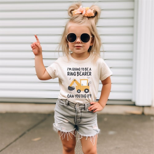 "I'm Going to Be a Ring Bearer" Excavator Shirt and Onesie®