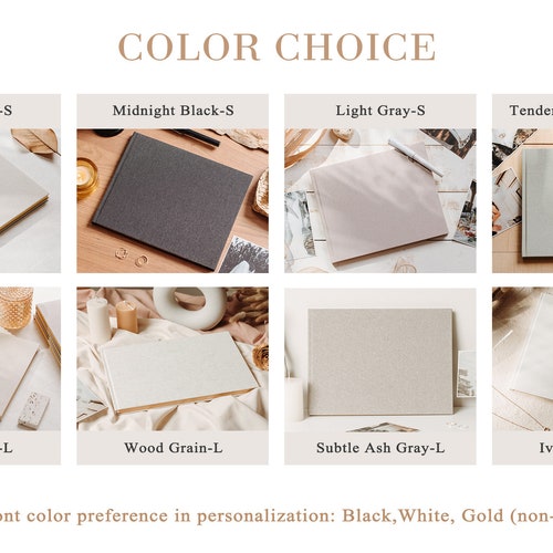 Personalized Linen Wedding Guestbook with Elegant Design