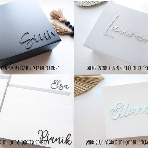 Personalized Luxury Magnetic Gift Box with 3D Acrylic Name