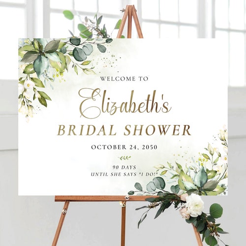 Custom Bridal Shower Welcome Sign