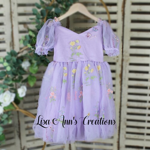 Ivory Floral Embroidered Flower Girl Dress