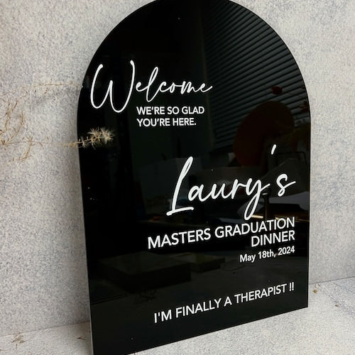 Personalized Acrylic Engagement Arch
