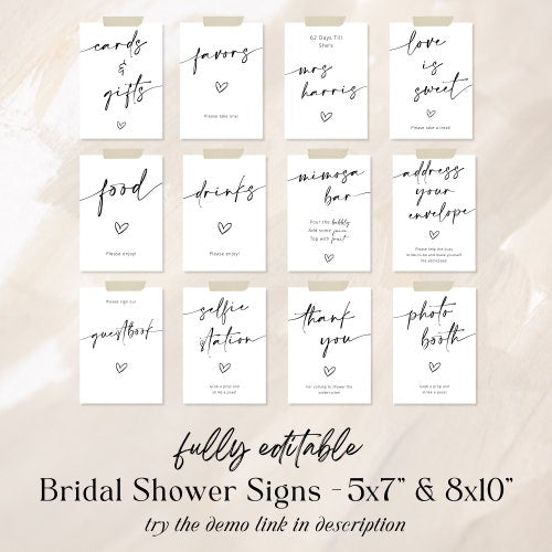 Custom Bridal Shower Game Bundle