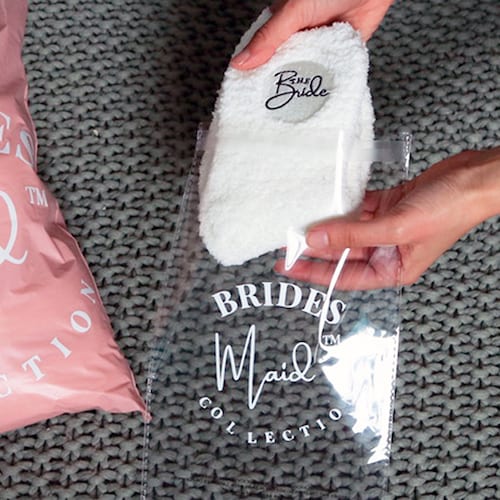 Fuzzy Bridesmaid Socks – Bridal Party Gift