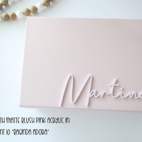 Personalized Luxury Magnetic Gift Box with 3D Acrylic Name