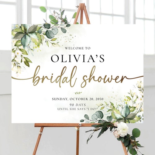 Custom Bridal Shower Welcome Sign