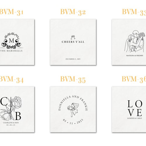 Personalized Foil Wedding and Event Napkins