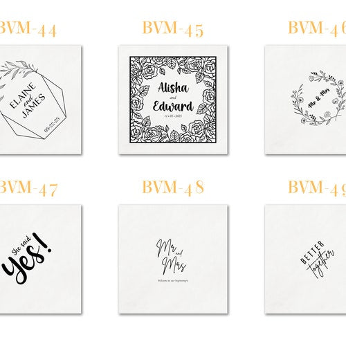 Personalized Foil Wedding and Event Napkins