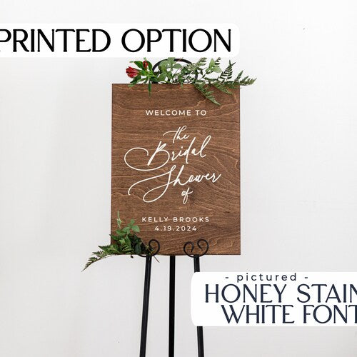 3D Wooden Shower Welcome Sign – Elegant Gold Design